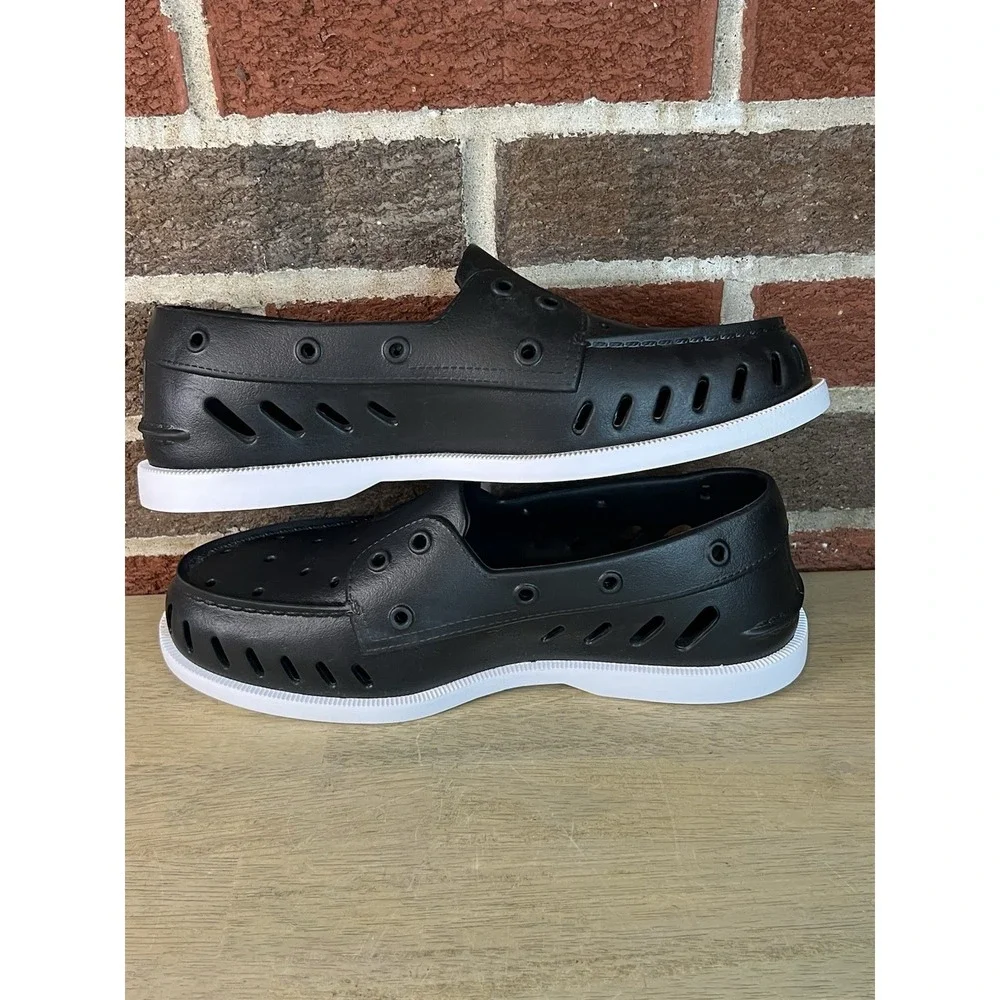 Sperry Top Sider Authentic Original AO Float Boat Unisex‎ Black Shoes M8/W10